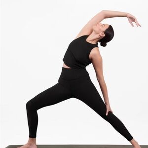 Athleta Elation Ribbed Tights Black Women's Size XS